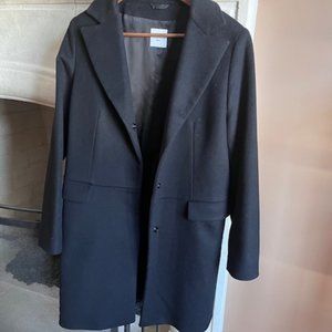 CINZIA ROCCA DUE ICON Wool Cashmere Blend Black Coat Women 10 Classy